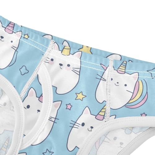 Wusikd Cute Cats Boys' Underwear Cotton Unicorn Horns Boys Briefs Soft Toddler Underwear 2T4