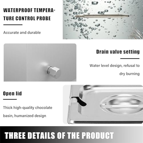 Tempéreuse à chocolat professionnelle 4 pots avec chauffage de l'eau - 4
