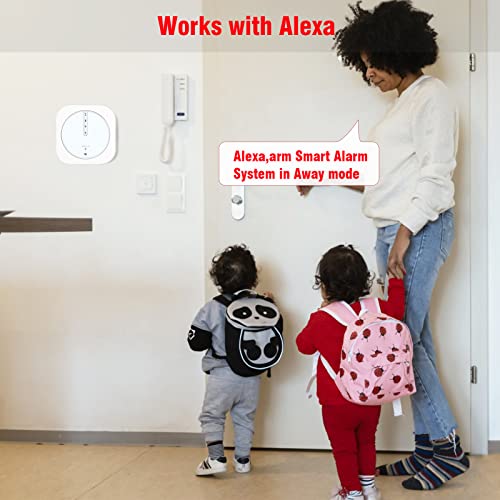 YISEELE Alarmas para casa, Wi-Fi Alarma inalámbrica para el hogar, Inalámbrico Control Remoto por Call/SMS/App, Kit de Seguridad para el hogar, Ampliable - Compatible con Alexa, Asistente de Google