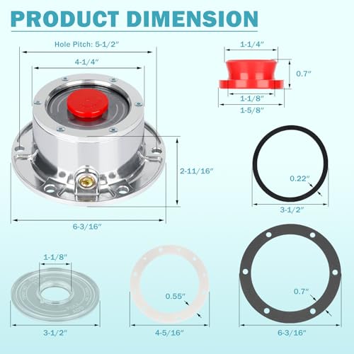 Image of CheeMuii 8 Pack 343-4009 Trailer Hub Caps Kit Replace for Stemco 343-4009