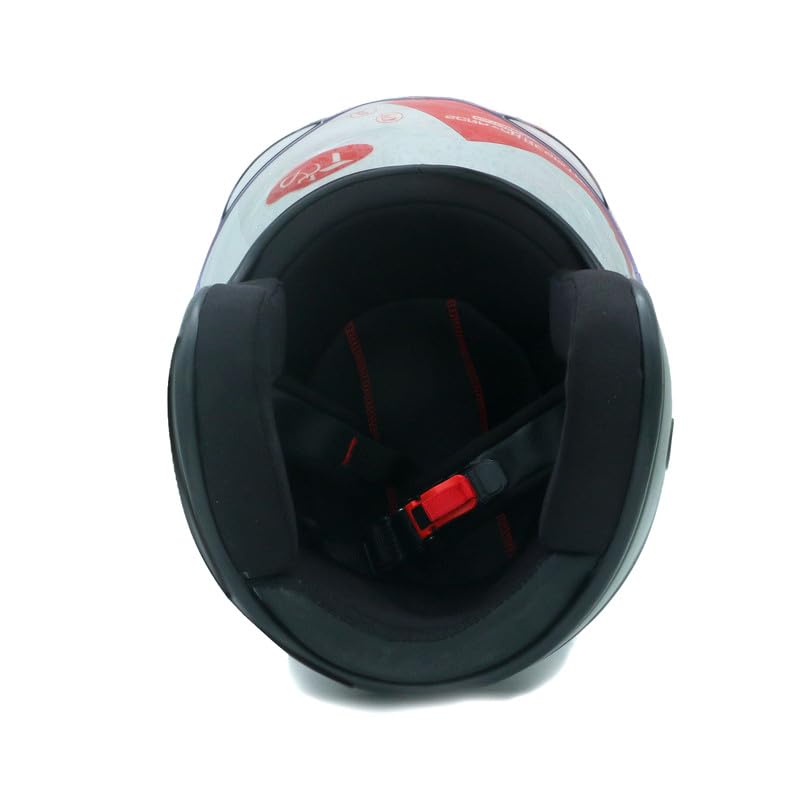 Image of Strong and Durable Stylish matt Finish Full Face Bullet Bike Helmet | Scratch Resistance and Silicone Glass Protection - Green