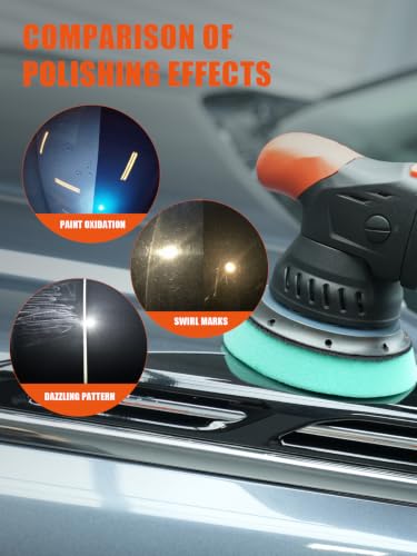 Image of SPTA Green T120 Heavy-Cut Polishing Foam Pad, 1Pc 6.5 Inch Face for 6 Inch 150mm Backing Plate Compound Buffing Sponge Pads for Car Buffer Polisher Compounding, Polishing and Waxing -FPBFS6G
