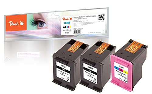 Peach Multi Pack Plus, Compatible with HP No. 301 Black, CH561EE, No. 301 Color, CH562EE
