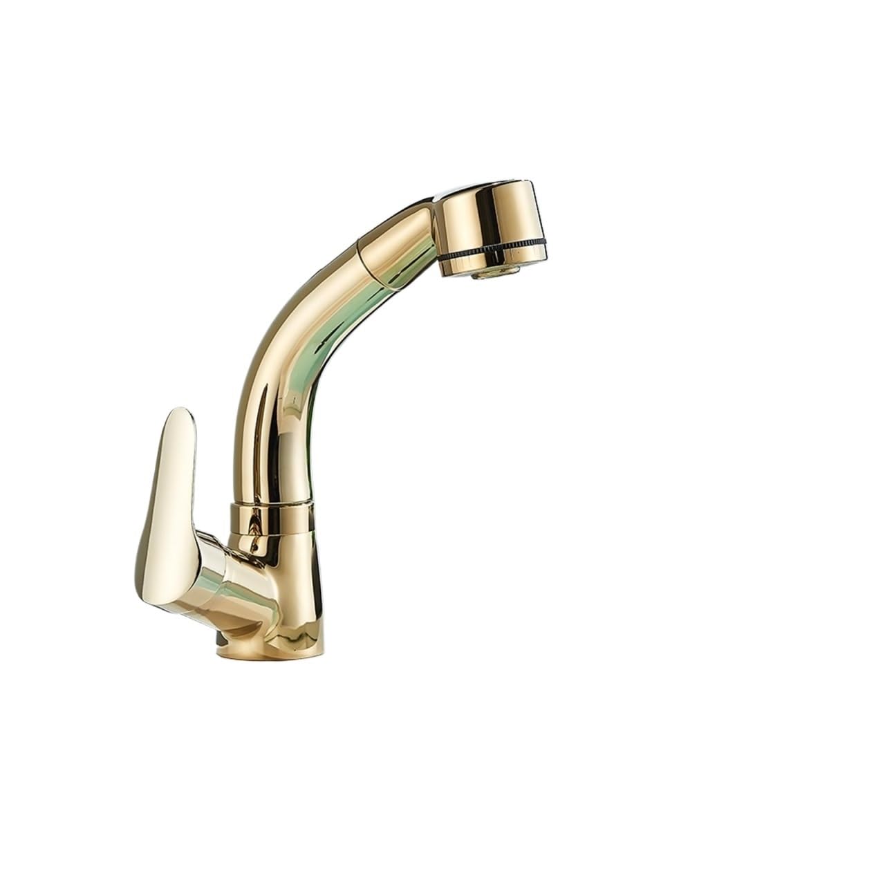 Bathroom taps, Retractable Lift Basin Faucet with Flexible Pull-Out Sprayer, Deck Mounted Mixer Dual Mode Spout