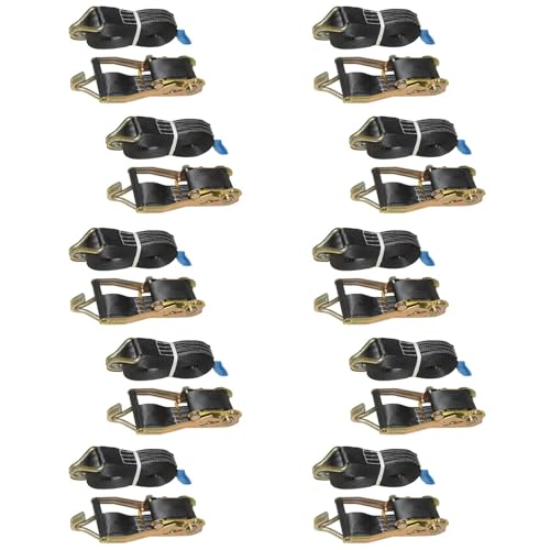 Safeset SG-60 50 mm 2 İnç Spanzet 10 Mt 2500-5000daN 10 mm Çift J Kanca 1.1 Yük Gerdirme Halatı (4)