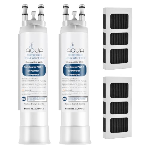 Image of FPPWFU01 Water Filter Replacement Compatible with EPPWF01 PureAdvantage PWF-1 FPPWFU01 PurePour PWF-1Refrigerator Water Filter & PureAir Ultra II PAULTRA2 Air Filter Combo(2+2-Combo)