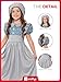 Smiffy'S 27532S Disfraz De Colegiala Victoriana Con Vestido Y Sombrero, Gris, S...