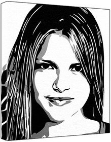 Sarah Jeanne Labrosse (100% Original Painting. Not A Print ) Acrylic Paint On Deep Framed Canvas (60 x 50 x 1.8 cm) 3-Colour Black/Grey/White-image-49