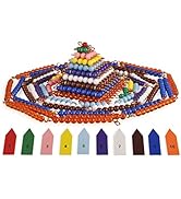 BOHS Montessori Bead Chains &amp; Squares,Math Manipulatives Materials - Elementary Learning Educatio...