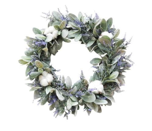 Beautiful Flower Stunning Grape Lavender Cotton Balls, Artificial Wreaths, Suitable