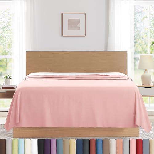 King Flat Sheet Only Oversized Top Sheet Extra Deep Mattress 132x110 Pink