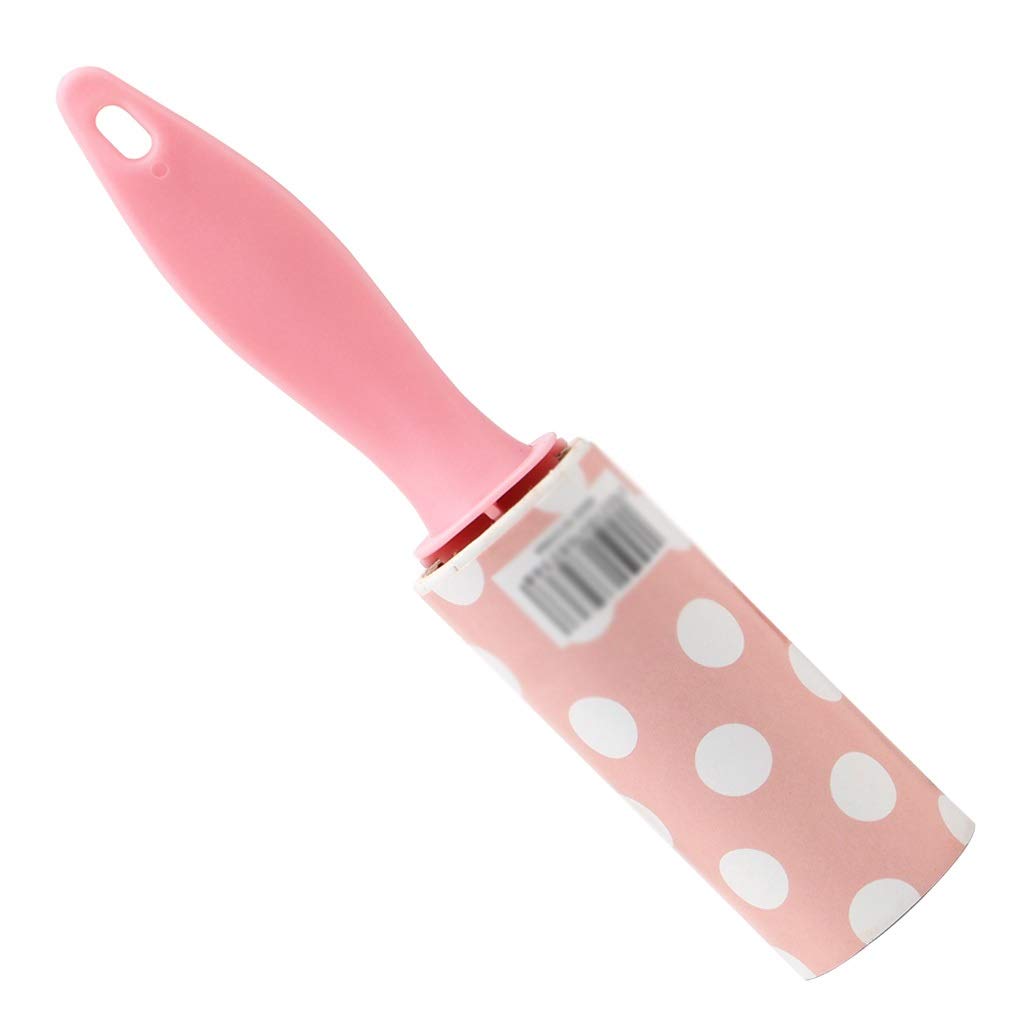 Tragbares Reinigungsgerät Kleidung, klebriges Haar, Kleidung, Mantel, klebrige Fusselrolle, herausreißbare klebrige Papierrolle (Size : Pink) (Pink)