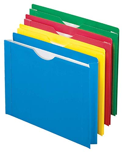 Pendaflex Color Reinforced File Jacket, 2-Inch Expanding Jacket, Letter Size, Assorted Colors, 8 Pack - Set of 10