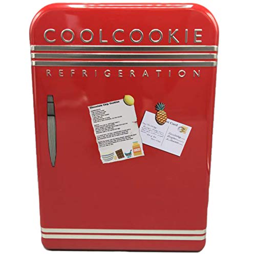COOLCOOK : Boîte cadeau élégante en étain en forme de réfrigérateur rétro Cover