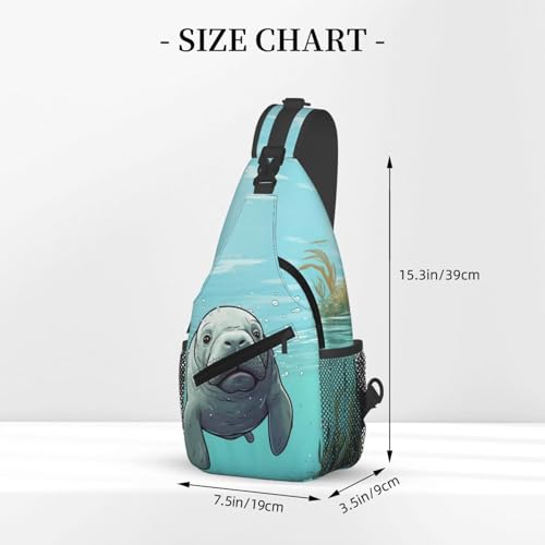 Mochila tipo sling negra con diseño de personajes miniatura 2