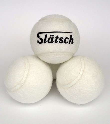 Slätsch Weiße Tennisbälle + vier pro Dose + druckverpackt + Retro + Vintage + Tennisball für alle Spielstaerken - Image 5