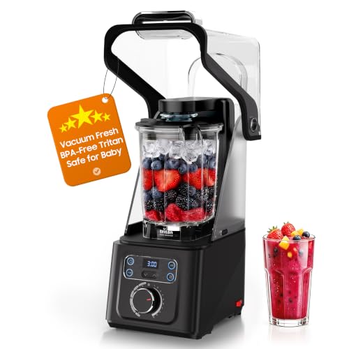 Image of Professional Commercial Vacuum Blender, Freshness Locked In by Vacuum Technology, 2026 Upgraded 45000RPM, 3000W /4HP Max Power, 56oz Eastman Tritan Cup, Milkshake, Smoothie, Nut Milk, Hot Soup