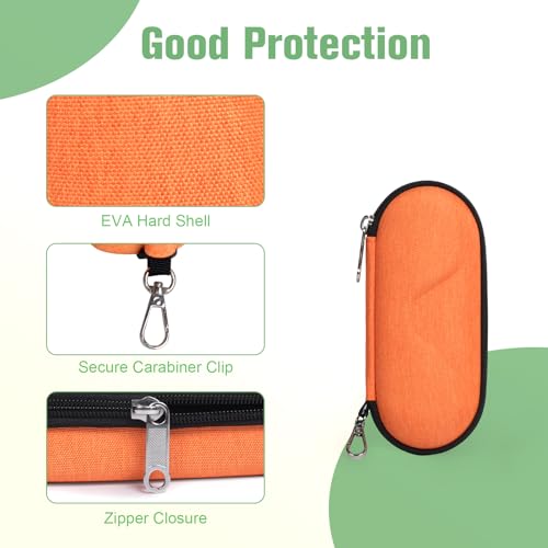 Image of Bukere Sunglasses Case, Hard Shockproof Glasses Case with Secure Strap & Carabiner Hook, Eyeglasses Storage Organizer