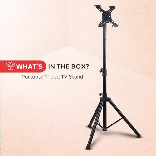 Image of Pyle Premium LCD Flat Panel TV Tripod Stand, Portable & Foldable TV Mount for LCD /LED Flat Screen TVs up to 32 inch, Adjustable Height, 88.8 lbs Capacity, VESA 100x200 /200x200 - (PTVSTNDPT3215)