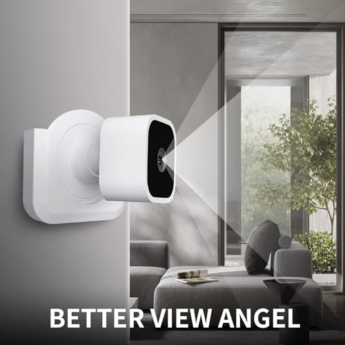 Image of Blink Mini Camera Adhesive Wall Mount Bracket, Strong Adhesive Durable Camera Mount Stand for Blink Mini Indoor Camera, No Drill, No Screws (for Blink Mini-White 4Pack)