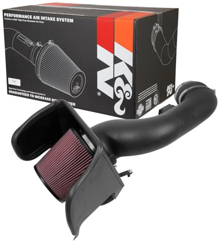 K&N Cold Air Intake System: High-Flow Air Filter, Increase Performance & Towing: Compatible with