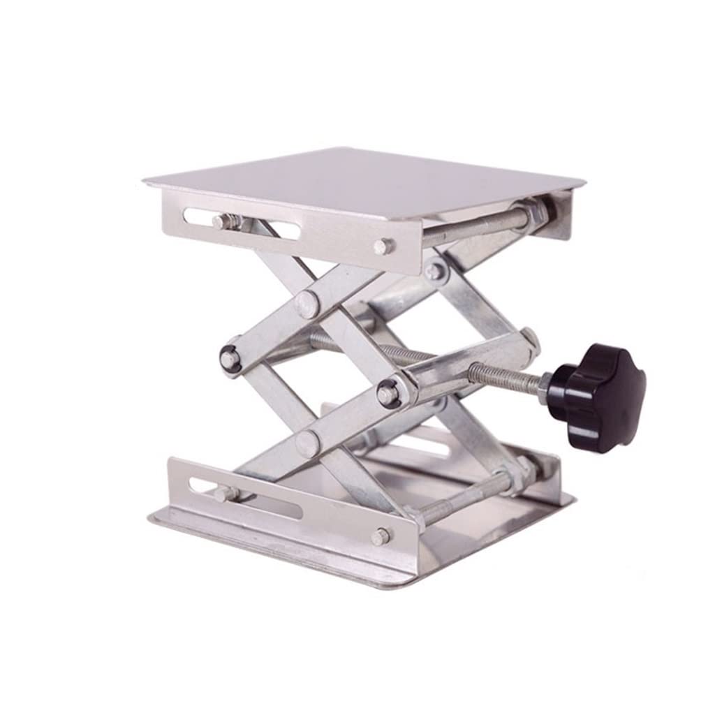Edelstahl-Fräser-Hubtisch Holzbearbeitungs-Gravur-Labor-Hebeständer-Rack-Hubplattform for Schneiden Von Holz-Werkbankwerkzeugen(100X100 mm)