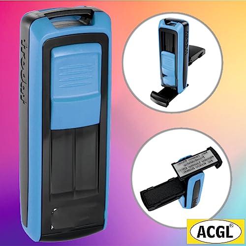 Image of Super Customized Self Ink Pri Ink Pocket (Rubber Stamp) with Your Matter (ACGL Blue-Black)