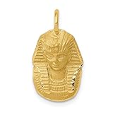IceCarats 14K Solid Yellow Gold King Tut Egyptian Pharaoh African Necklace Chain Pendant Charm Only