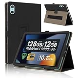 For SVITOO P10/TAB 1027 ケース カバー【HNWEIWEI 】 10.1 インチ 360°全面保護 二つ折りスタンド多視角調整 ペンホルダー付き 磁気吸引 全面保護型 擦り傷防止 耐汚れ 持ち運びに便利なハンドストラップがあり SVITOO P10/TAB 1027 タブレットカバー（ブラック）