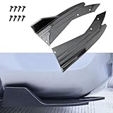 2PCS Rear Bumper Lip Diffuser Splitter Canard Protector Compatibe with VW Golf MK5 MK6 MK7 CC for Passat for Jetta Scirocco, Anti-Scratch Rear Splitter Canard Protector for Long Term Use(Carbon Fiber)