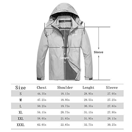 Kugnala Mens Rain Jacket Waterproof Raincoat Lightweight Rain Coat Hooded Windproof Windbreaker Jackets For Men Hiking Cycling Travel Green 2Xl #TOP5