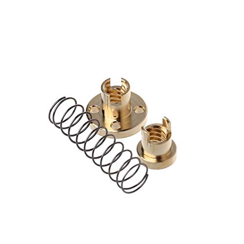 Lysee 3D Printer Parts & Accessories - T8 Anti Backlash Spring Loaded Nut for 8mm Threaded Rod Lead Screws 3D Printer Parts WXTB