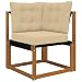 GHVBNMF Sofakissen Set 3-TLG Beige Outdoor Garten Lounge Kissen Polyester