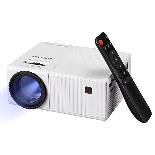 Mini 4k Beamer SYLLABLE - Camping Projektor, HDMI Kabel Support tv-Box Native 1080P LED Full HD Video Bilder Smart Home Heimkino, Kompatibel PC Laptop PPT SD USB Stick PS4 PS5 X-BOX spiele konsole