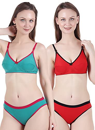 Image of Cotton Lingerie Set for Women | Bra Panty Set for Women | Fancy Undergarments for Women Bra Panty | Stylish Innerwear for Women Combo | Bikni Women's wear Honeymoon | Bra Panty Combo Pack .