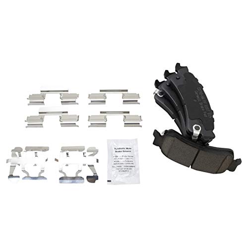 Image of TRQ Rear Brake Pad & Rotor Kit Ceramic Premium G-Coated Compatible with 2002 Cadillac Escalade Escalade EXT 2000-2001 GMC Yukon XL 1500