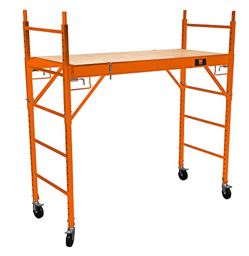 WEN 31110 Baker-Style 6.25 ft. Multi-Purpose 1000-Pound-Capacity Rolling Steel Scaffolding