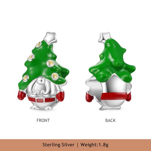 Image of GNOCE Christmas Charm Silver Plated & Sterling Silver Bracelet Gift
