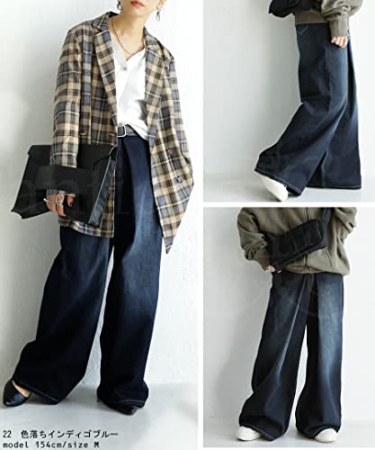 Front Tack Ladies Wide Jeans PL-000313