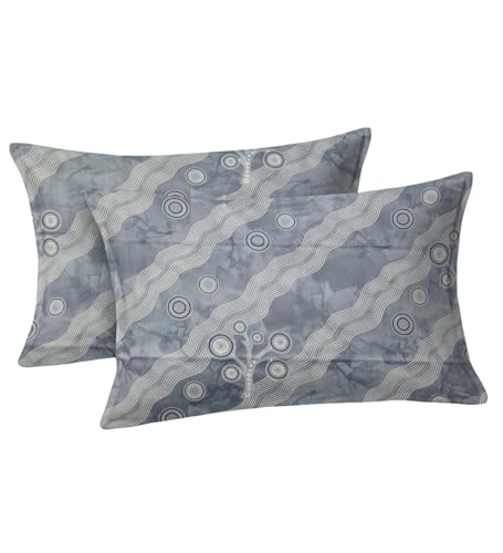 Image of Mafatlal 186 TC Metro Cotton Double Bed Bedsheet | 90x100 Inch|Soft, Breathable & Lightweight | Includes 2 Pillow Covers| Ash Blue 1