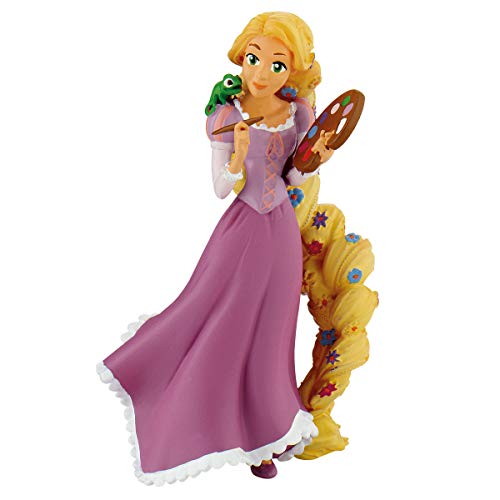 Bullyland 12426 - Spielfigur, Walt Disney Rapunzel mit Malerpalette, ca. 10 cm groß, liebevoll handbemalte Figur, PVC-frei, tolles Geschenk für Jungen und Mädchen zum fantasievollen Spielen