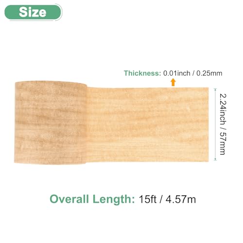 Image of M METERXITY 1-Roll Wood Grain Repair Tape, 2.24in x 15ft Textured Realistic Self-Adhesive Wood Floor Tape Contact Paper for Furniture /Floors /Home [Light Chestnut]