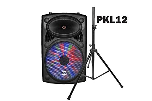 EMB PKL12 + Speaker Stand - 1400W 12" PA Rechargeable Speaker System w/