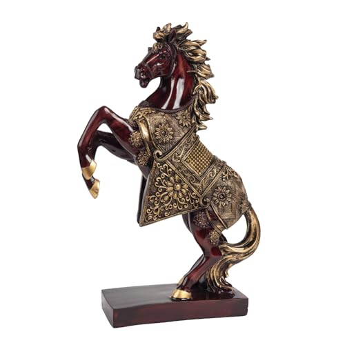 Image of eCraftIndia Resin Running Horse Showpiece for Home Decor Office | Gift for Housewarming Birthday