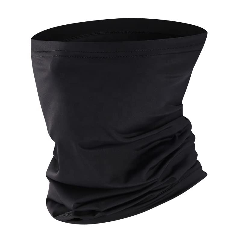 Men and Women Cotton Sun Protection Face Mask Scarf Balaclava for Outdoor Cycling Running Bike Ridding Free Size Black_Color 1 PCS
