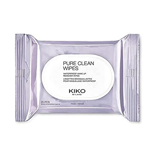 KIKO Milano Pure Clean Wipes 25 toallitas desmaquillantes para rostro, contorno de ojos y labios