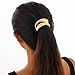 Gold Hair Cuffs for Ponytails Metal Elastic Pony Tails Hair Ties Cuffs for Women Geometric Irregular Minimalism (Gold 1)