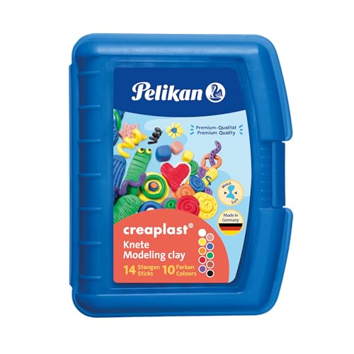 Pelikan 2056080 198/9R Modelliermassen Kinderknete Creaplast 300g rot (Einzelpack blau)