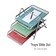 Mind Reader 3-Tier Paper Tray, Workspace, Desktop Organizer, File Storage, Office, Metal Mesh, 11.75 L x 13.75 W x 10 H, Silver, 1-Pack