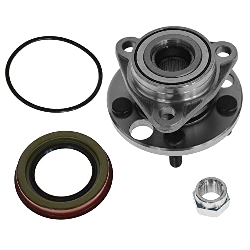 Image of TRQ 2 Piece Front Rear Wheel Bearing & Hub Assembly Set Compatible with 1991-1998 Buick Skylark 1992-1996 Chevrolet Beretta 1992-2005 Cavalier Corsica 1992-1998 Oldsmobile Achieva Pontiac Grand Am 19